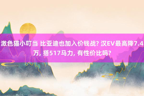 激色猫小叮当 比亚迪也加入价钱战? 汉EV最高降7.4万， 搭517马力， 有性价比吗?