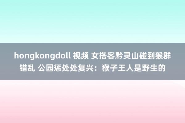 hongkongdoll 视频 女搭客黔灵山碰到猴群错乱 公园惩处处复兴：猴子王人是野生的