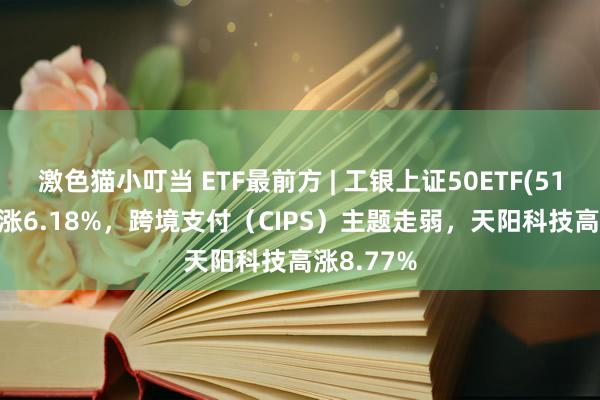 激色猫小叮当 ETF最前方 | 工银上证50ETF(510850)高涨6.18%，跨境支付（CIPS）主题走弱，天阳科技高涨8.77%