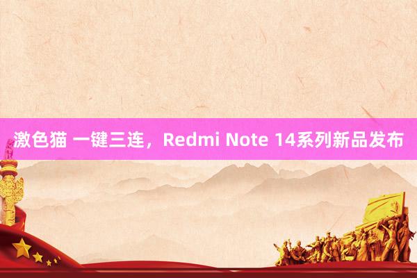 激色猫 一键三连，Redmi Note 14系列新品发布