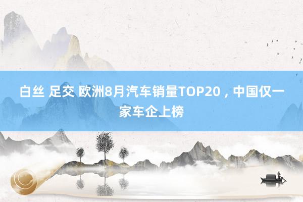 白丝 足交 欧洲8月汽车销量TOP20 ， 中国仅一家车企上榜