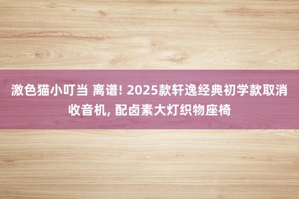 激色猫小叮当 离谱! 2025款轩逸经典初学款取消收音机， 配卤素大灯织物座椅