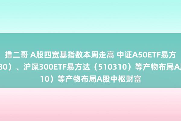 撸二哥 A股四宽基指数本周走高 中证A50ETF易方达（563080）、沪深300ETF易方达（510310）等产物布局A股中枢财富