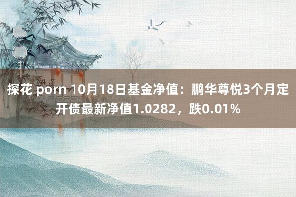 探花 porn 10月18日基金净值：鹏华尊悦3个月定开债最新净值1.0282，跌0.01%