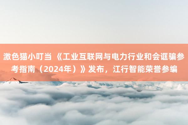 激色猫小叮当 《工业互联网与电力行业和会诓骗参考指南（2024年）》发布，江行智能荣誉参编