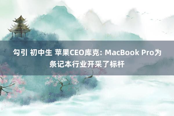 勾引 初中生 苹果CEO库克: MacBook Pro为条记本行业开采了标杆