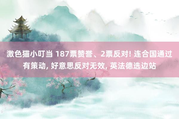 激色猫小叮当 187票赞誉、2票反对! 连合国通过有策动， 好意思反对无效， 英法德选边站