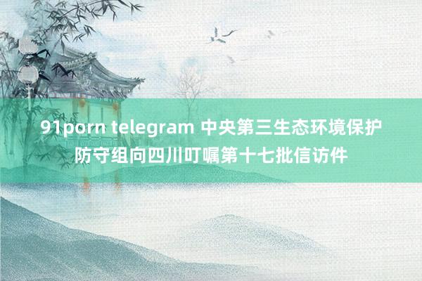 91porn telegram 中央第三生态环境保护防守组向四川叮嘱第十七批信访件