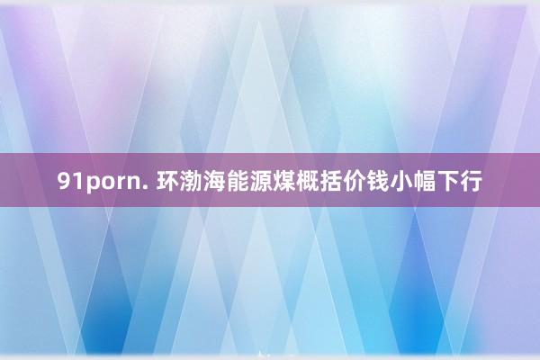 91porn. 环渤海能源煤概括价钱小幅下行