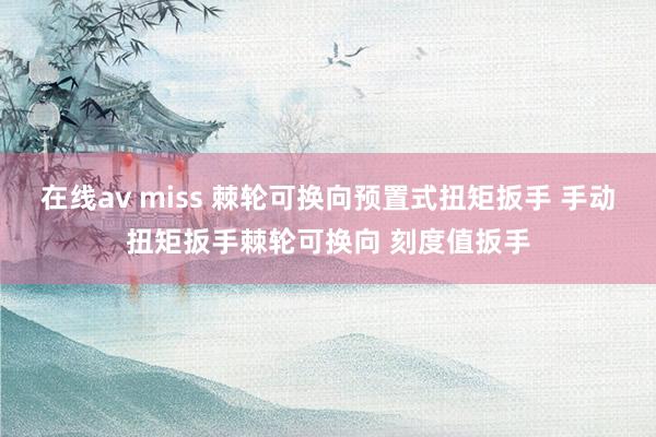 在线av miss 棘轮可换向预置式扭矩扳手 手动扭矩扳手棘轮可换向 刻度值扳手