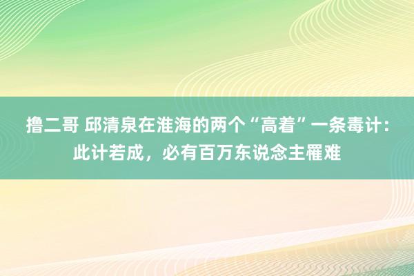 撸二哥 邱清泉在淮海的两个“高着”一条毒计：此计若成，必有百万东说念主罹难