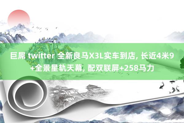 巨屌 twitter 全新良马X3L实车到店， 长近4米9+全景星轨天幕， 配双联屏+258马力