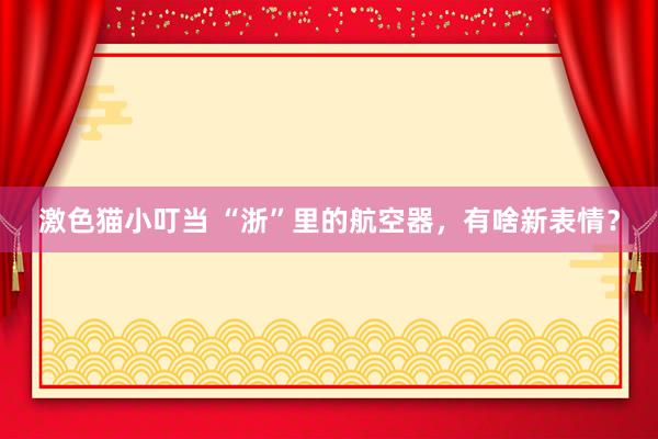 激色猫小叮当 “浙”里的航空器，有啥新表情？