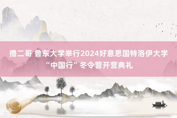 撸二哥 鲁东大学举行2024好意思国特洛伊大学“中国行”冬令营开营典礼