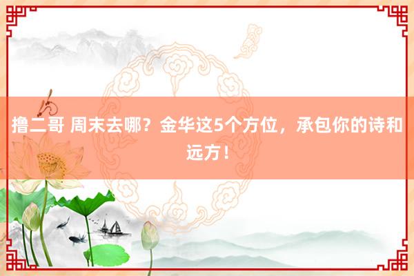 撸二哥 周末去哪？金华这5个方位，承包你的诗和远方！